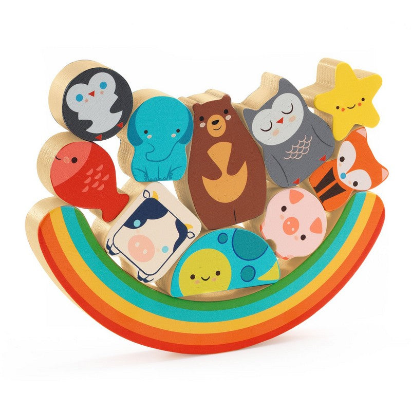 Djeco puzz et boom rainbow puzzle & stacking toy – Dilly Dally Kids