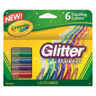 Crayola glitter markers 6-count-arts & crafts-Crayola-Dilly Dally Kids