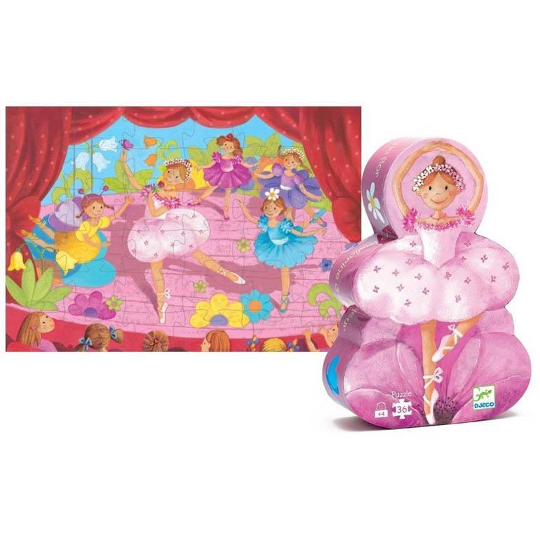 Djeco ballerina with flower 36 piece puzzle-puzzles-Djeco-Dilly Dally Kids