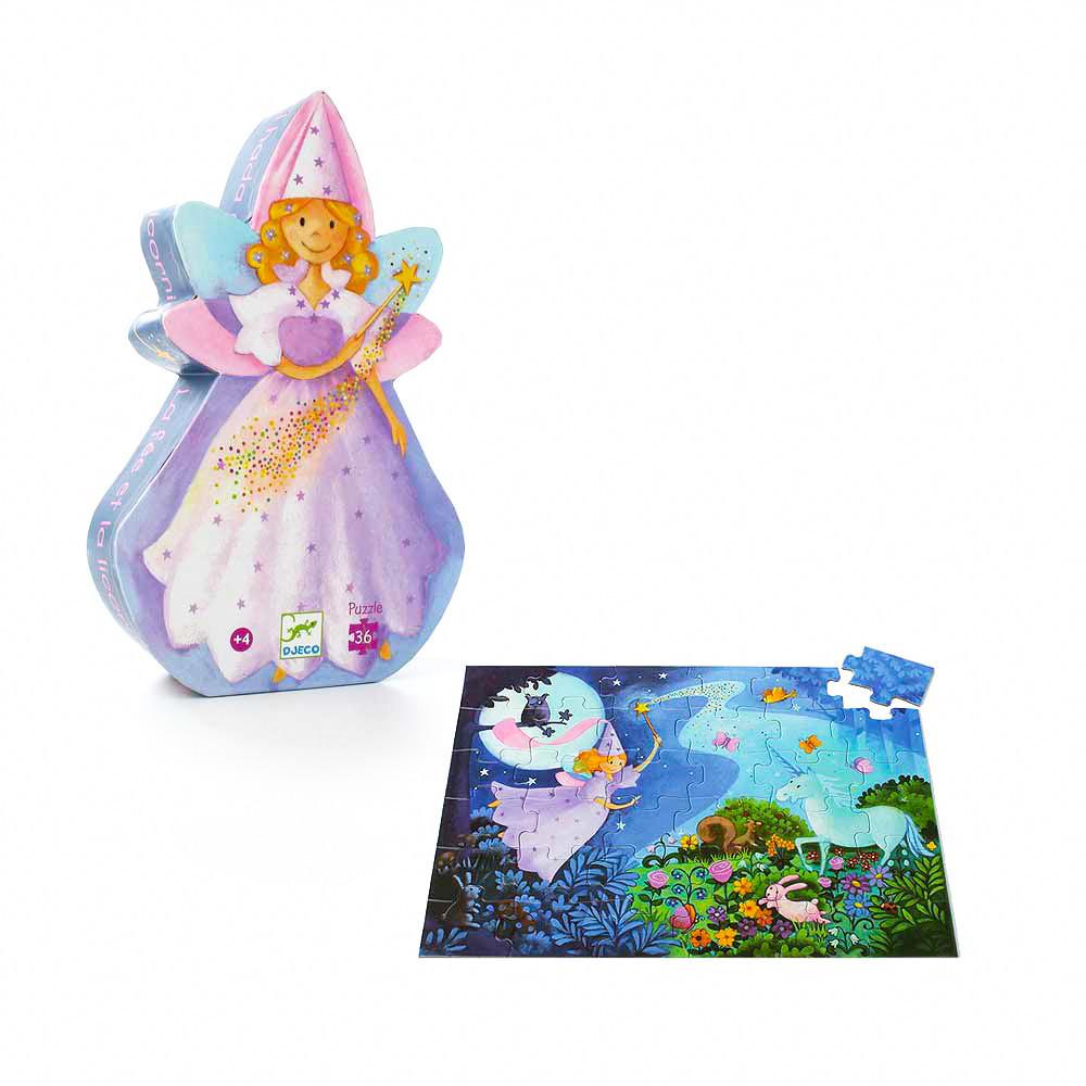 Djeco fairy & unicorn 36 piece puzzle-puzzles-Djeco-Dilly Dally Kids