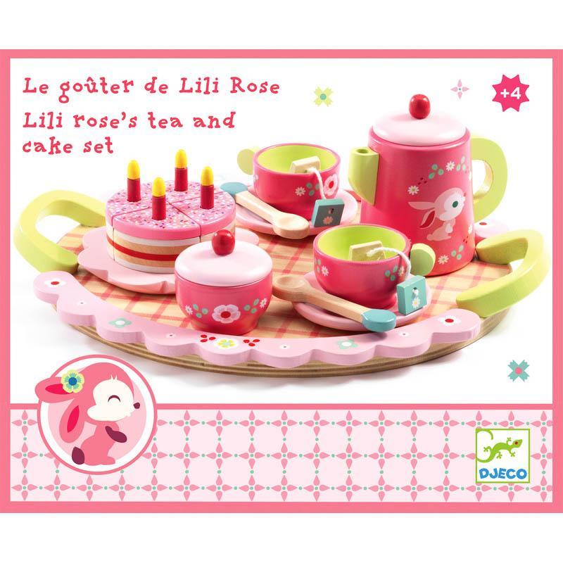 Djeco Lili Rose tea and cake set-pretend play-Djeco-Dilly Dally Kids