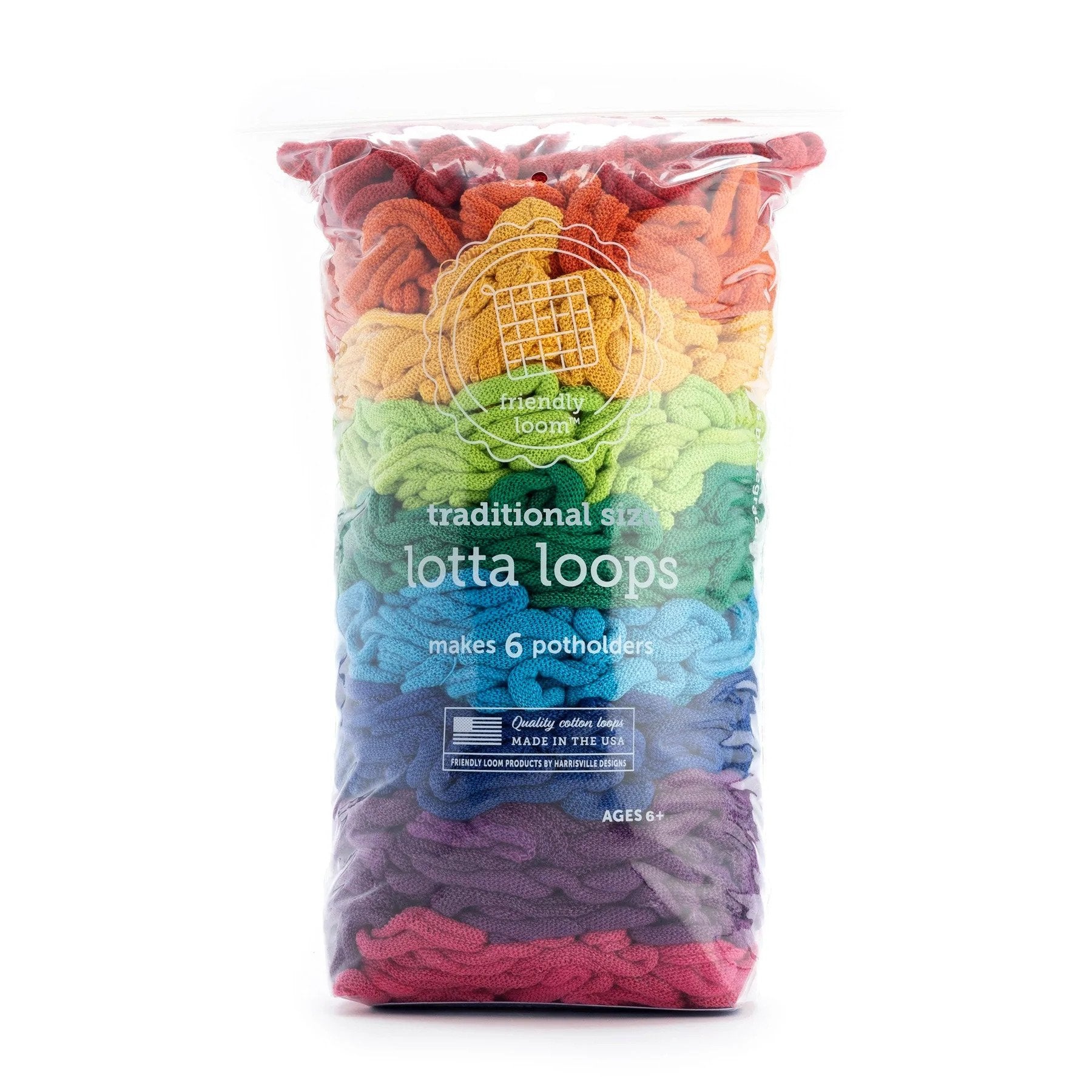 cotton lotta loops refill - rainbow
