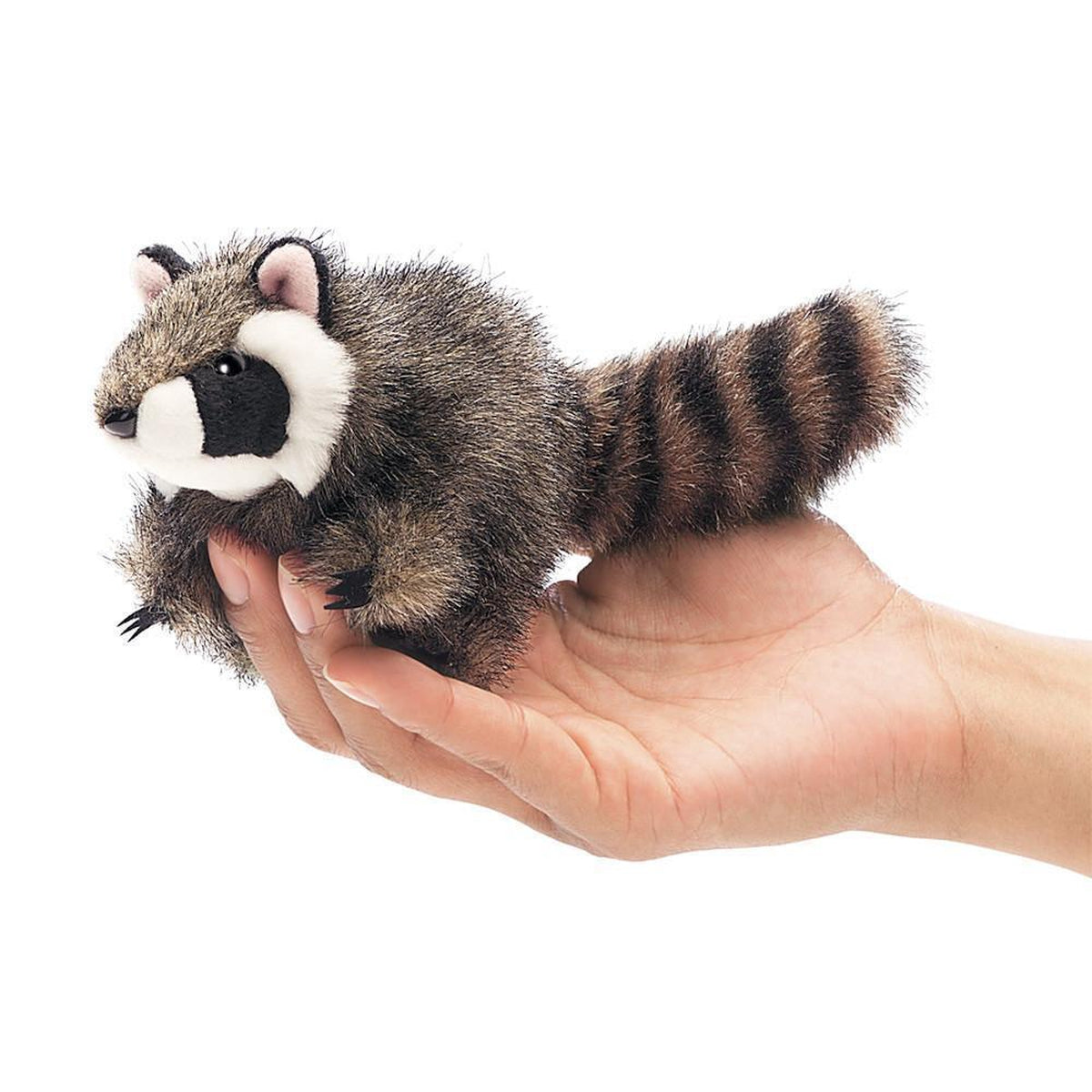 raccoon finger puppet-puppets, stuffies & dolls-Fire the Imagination-Dilly Dally Kids