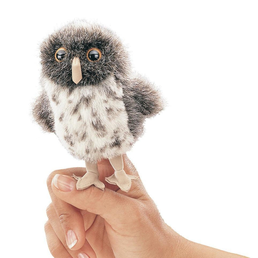 spotted owl finger puppet-puppets-Fire the Imagination-Dilly Dally Kids