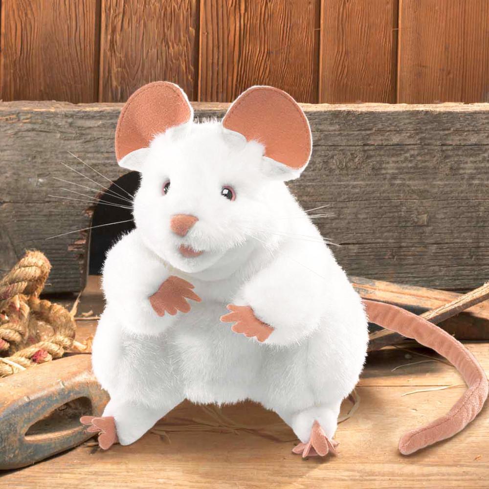 white mouse puppet-puppets-Fire the Imagination-Dilly Dally Kids