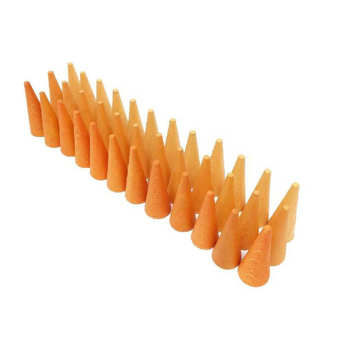 Grapat 36 orange wood mandala cones-blocks & building sets-Fire the Imagination-Dilly Dally Kids