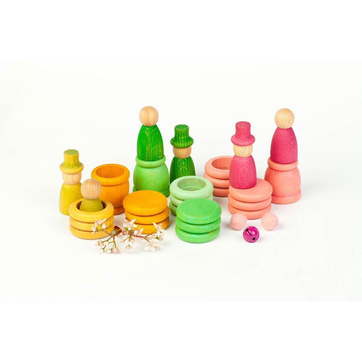 Grapat spring wood nins, mates, rings, and coins-blocks & building sets-Fire the Imagination-Dilly Dally Kids
