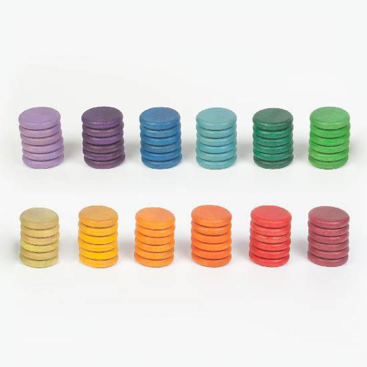 Grapat wood coloured coins 72 pieces-blocks & building sets-Grapat-Dilly Dally Kids