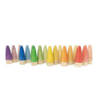 Grapat wood coloured stick gnomes 18 pcs-blocks & building sets-Grapat-Dilly Dally Kids