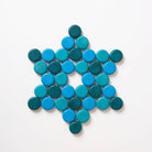 Grapat wood mandala mini coins 36 pieces blues-blocks & building sets-Grapat-Dilly Dally Kids