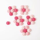 Grapat wood mandala mini flowers 36 pieces pinks-blocks & building sets-Grapat-Dilly Dally Kids