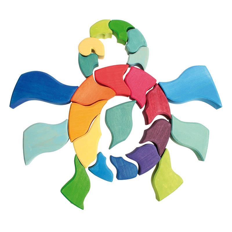 Grimm's ammonite snail puzzle - large-blocks & building sets-Fire the Imagination-Dilly Dally Kids