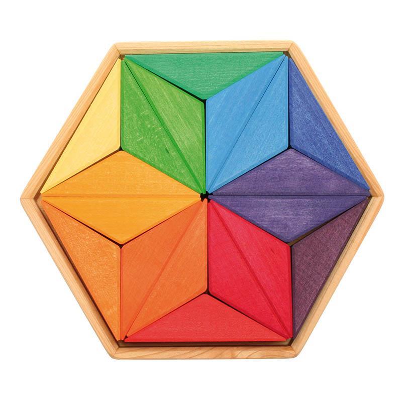 Grimm's complementary star puzzle-blocks & building sets-Fire the Imagination-Dilly Dally Kids