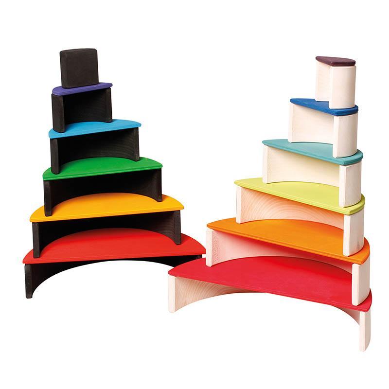 Grimm's large monochrome rainbow-blocks & building sets-Fire the Imagination-Dilly Dally Kids