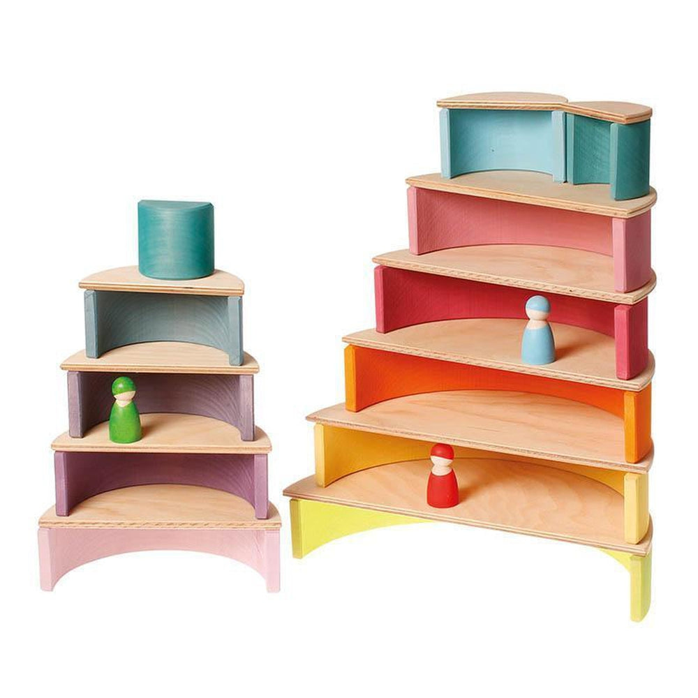 Grimm's large pastel rainbow-blocks & building sets-Fire the Imagination-Dilly Dally Kids