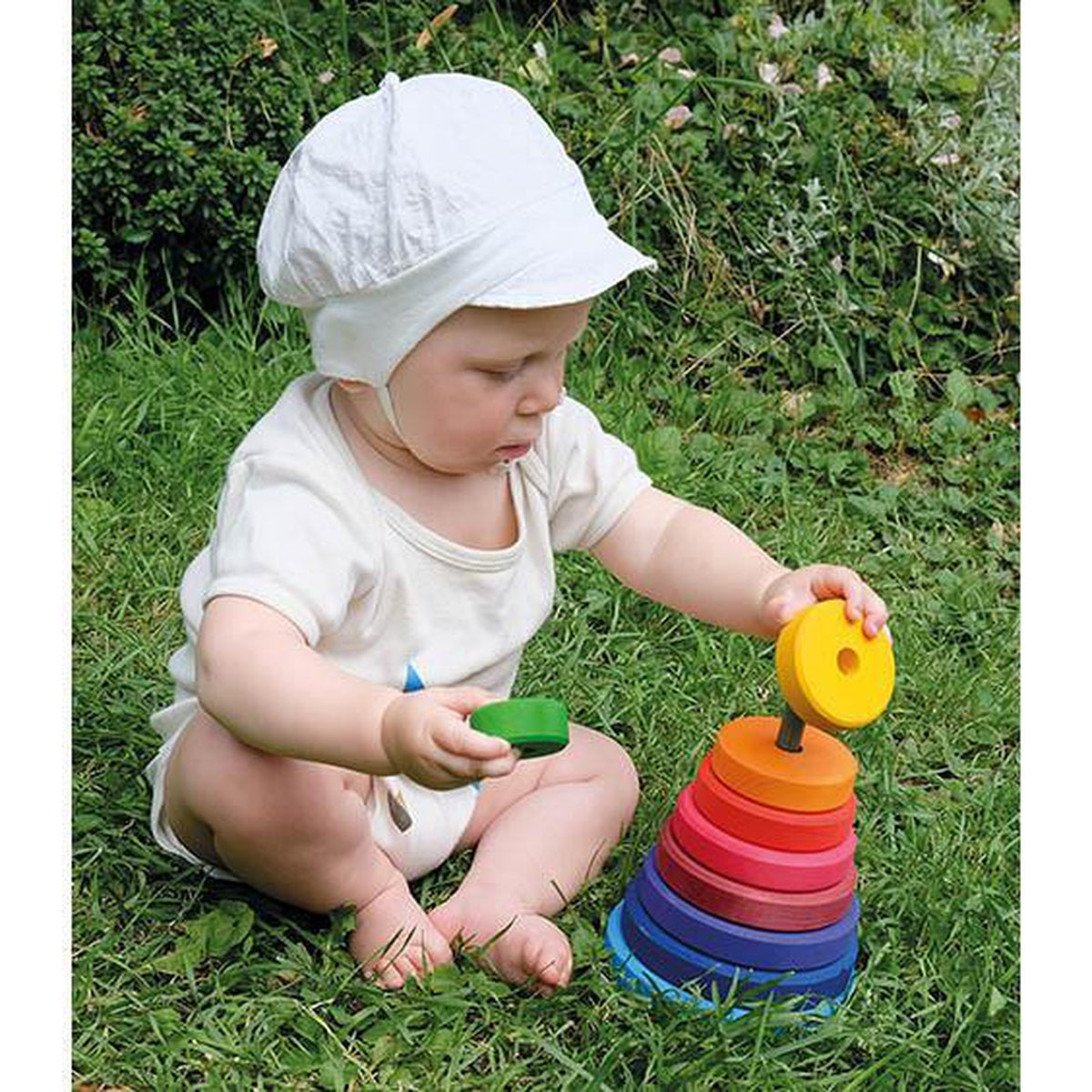 Grimm's large rainbow stacking tower-baby-Fire the Imagination-Dilly Dally Kids