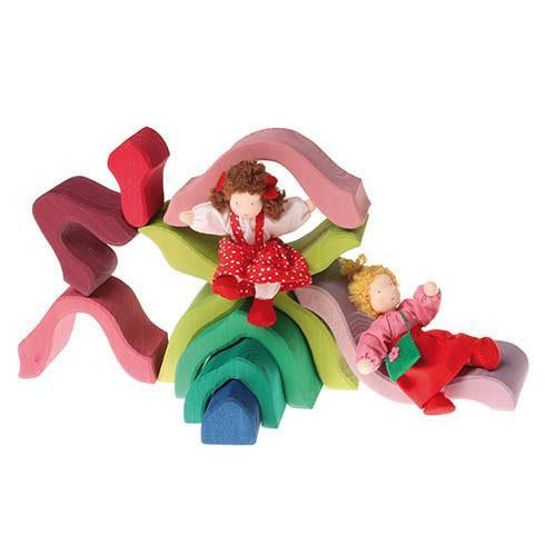 Grimm's little flower stacker-blocks & building sets-Fire the Imagination-Dilly Dally Kids