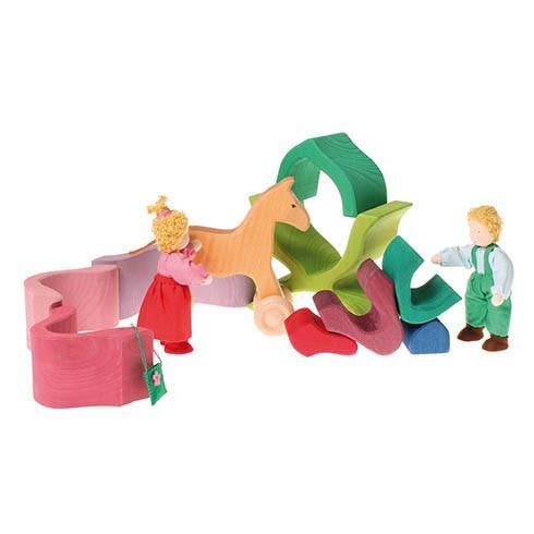 Grimm's little flower stacker-blocks & building sets-Fire the Imagination-Dilly Dally Kids