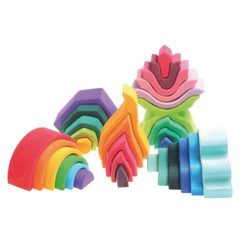 Grimm's little flower stacker-blocks & building sets-Fire the Imagination-Dilly Dally Kids