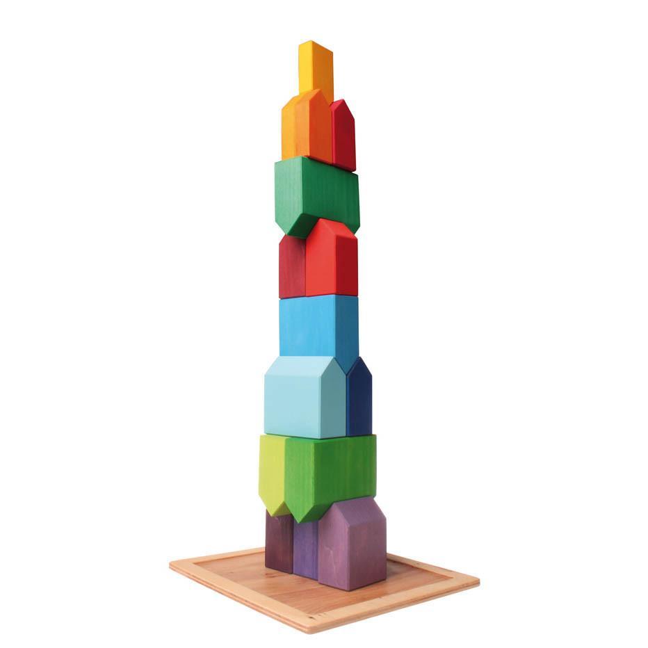 Grimm's little houses block set-blocks & building sets-Fire the Imagination-Dilly Dally Kids