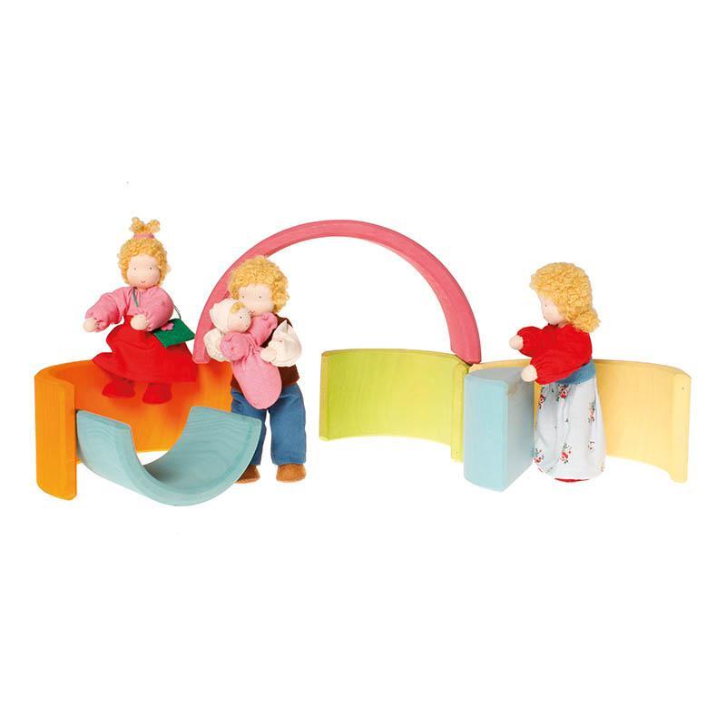 Grimm's medium pastel rainbow stacker-blocks & building sets-Fire the Imagination-Dilly Dally Kids