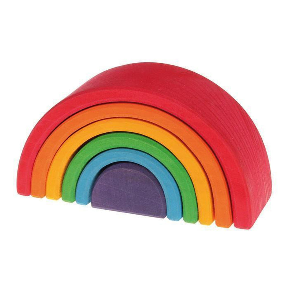 Grimm's wooden rainbow stacker-blocks & building sets-Fire the Imagination-Dilly Dally Kids