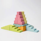 Grimm's pastel stepped roof blocks-blocks & building sets-Fire the Imagination-Dilly Dally Kids