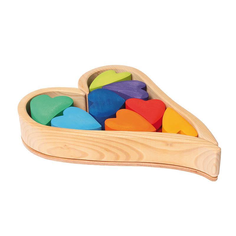 Grimm's rainbow hearts building set-blocks & building sets-Fire the Imagination-Dilly Dally Kids