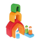 Grimm's rainbow house stacker-blocks & building sets-Fire the Imagination-Dilly Dally Kids