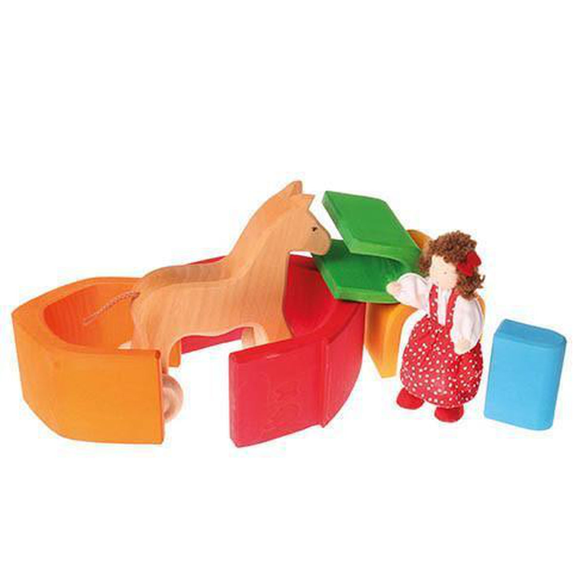 Grimm's rainbow house stacker-blocks & building sets-Fire the Imagination-Dilly Dally Kids