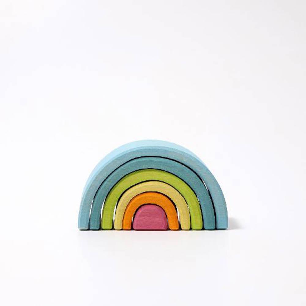 Grimm's small pastel rainbow stacker-blocks & building sets-Fire the Imagination-Dilly Dally Kids