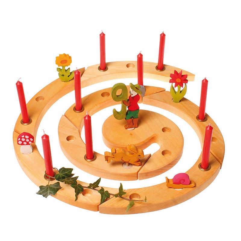 Grimm's wooden birthday and advent spiral - natural-Unclassified-Fire the Imagination-Dilly Dally Kids
