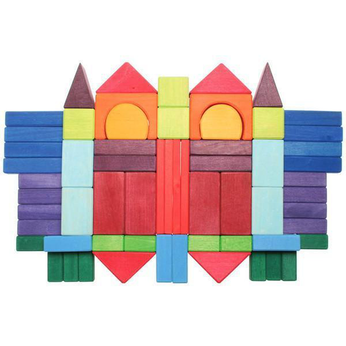 Grimm's wooden building blocks set of 60-blocks & building sets-Fire the Imagination-Dilly Dally Kids