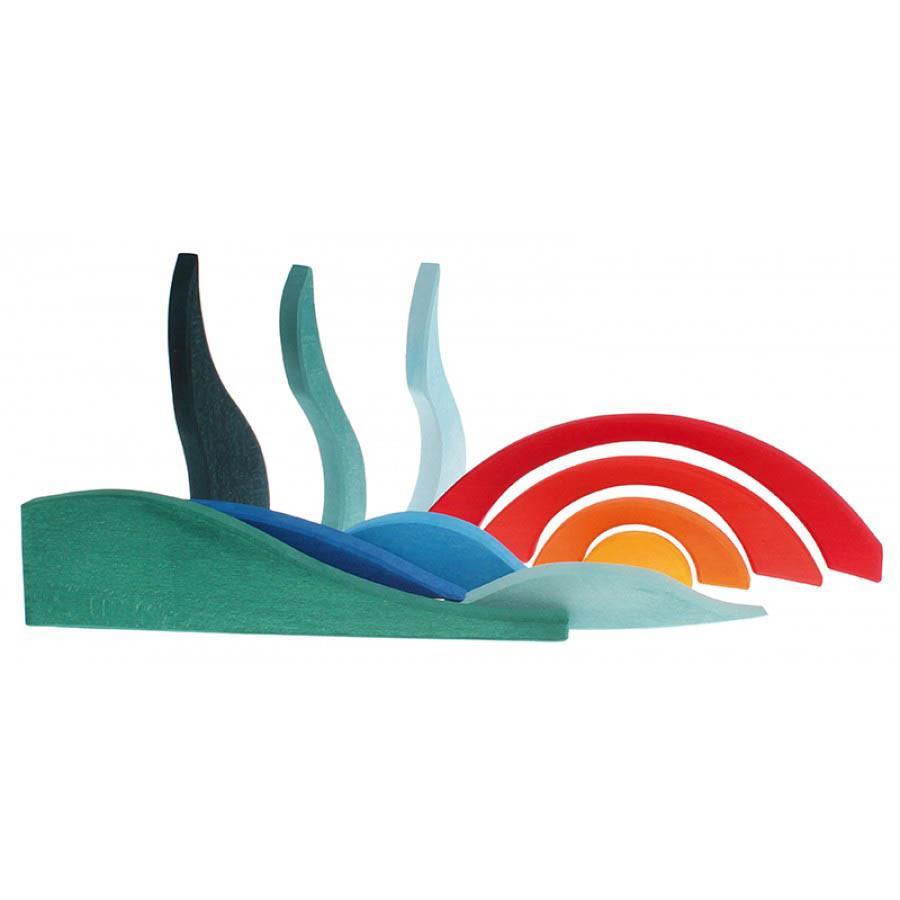 Grimm's wooden landscape puzzle-blocks & building sets-Fire the Imagination-Dilly Dally Kids