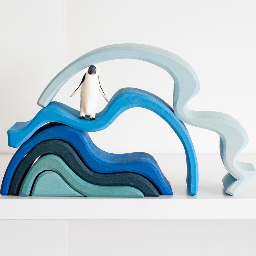 Grimm's wooden wave stacker-blocks & building sets-Fire the Imagination-Dilly Dally Kids