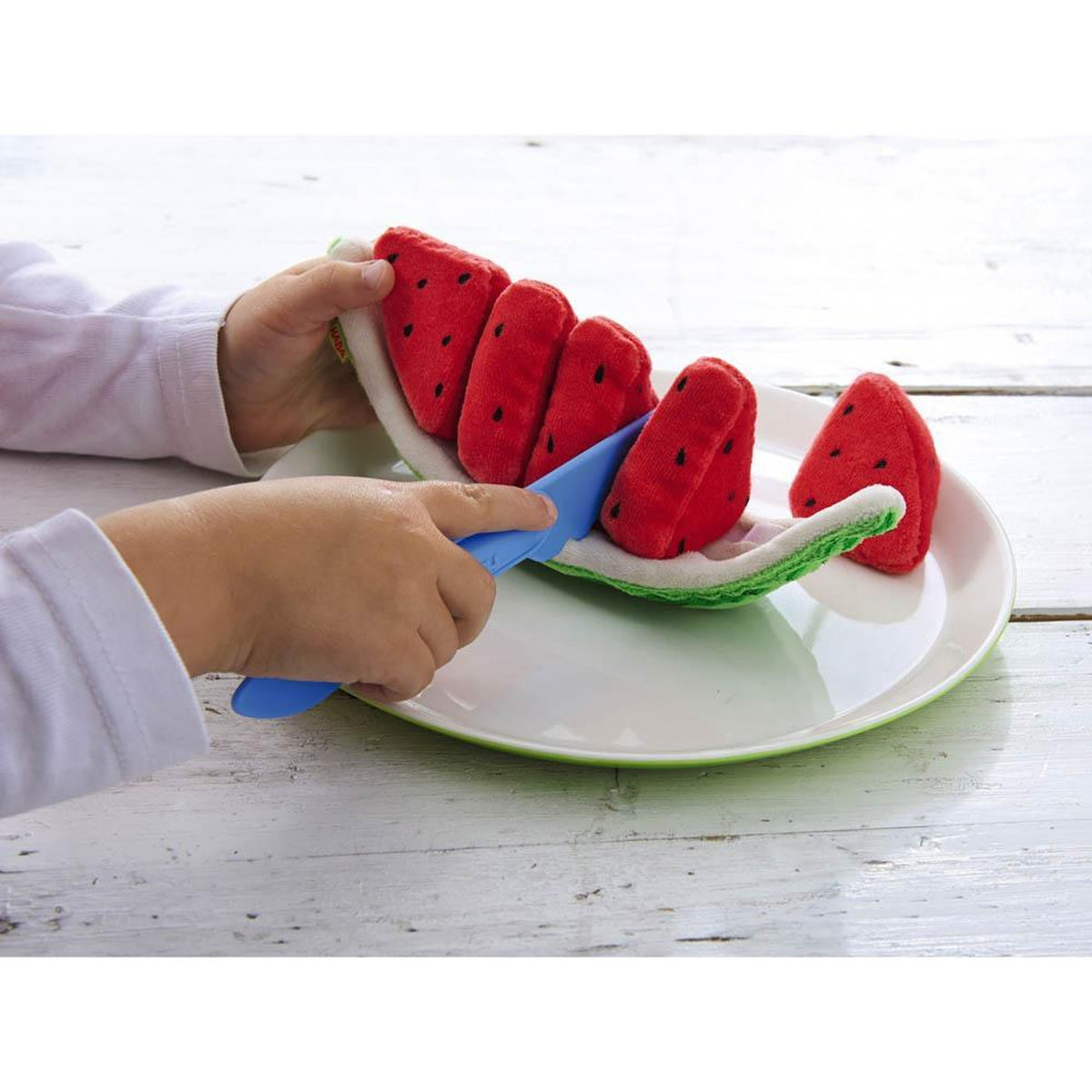 Haba cutting soft watermelon-pretend play-Haba-Dilly Dally Kids