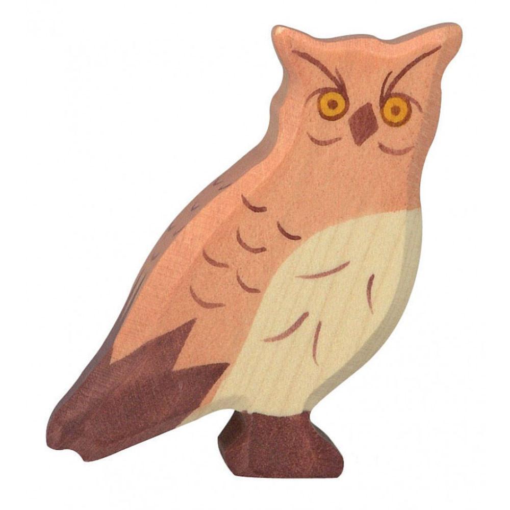 wooden eagle owl-people, animals & lands-Holztiger-Dilly Dally Kids