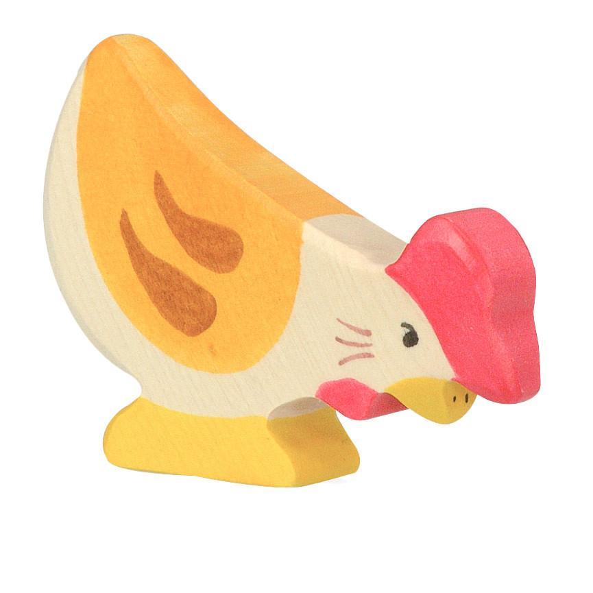 wooden hen-figures-Holztiger-Dilly Dally Kids