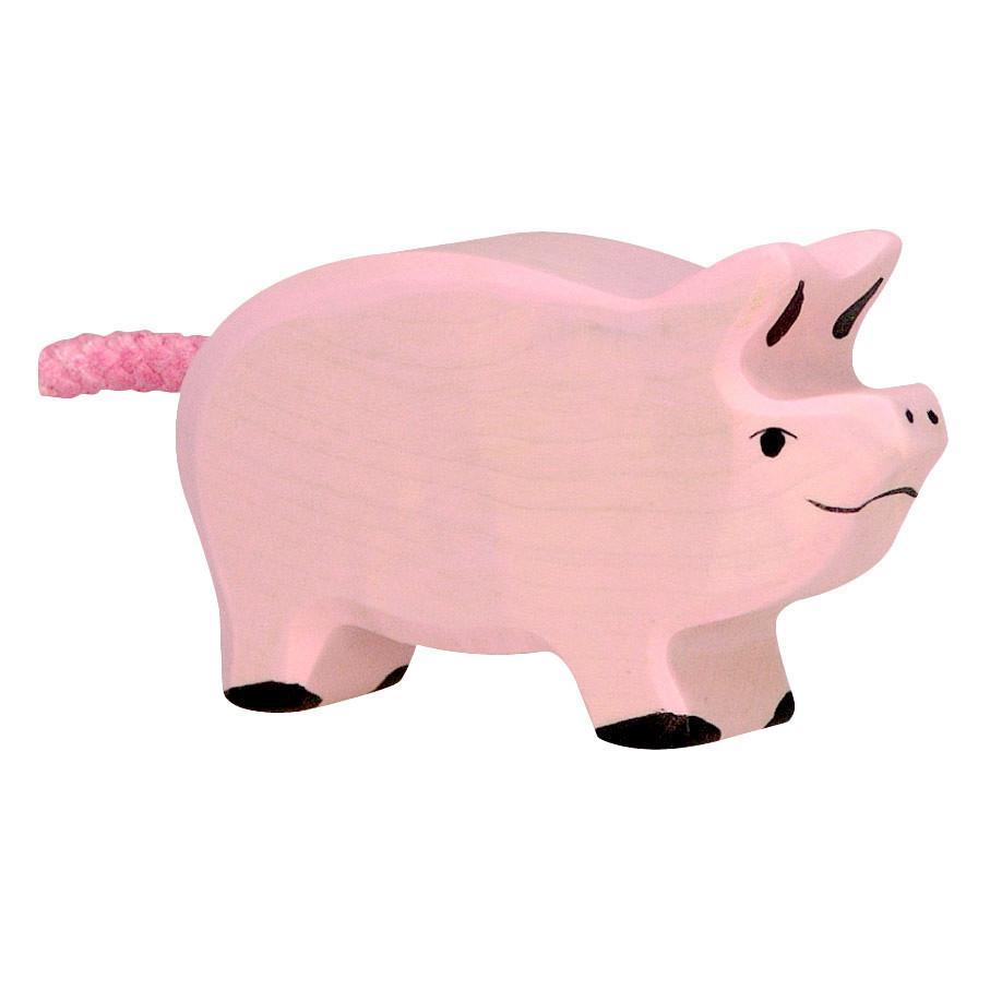 wooden piglet-figures-Holztiger-Dilly Dally Kids