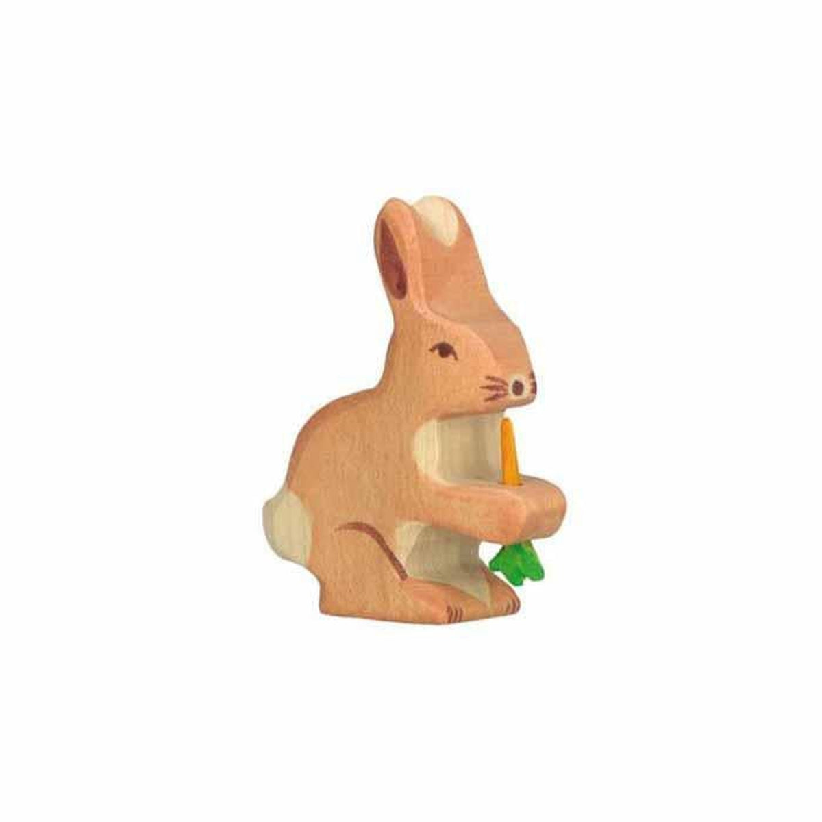 wooden rabbit with carrot-figures-Holztiger-Dilly Dally Kids