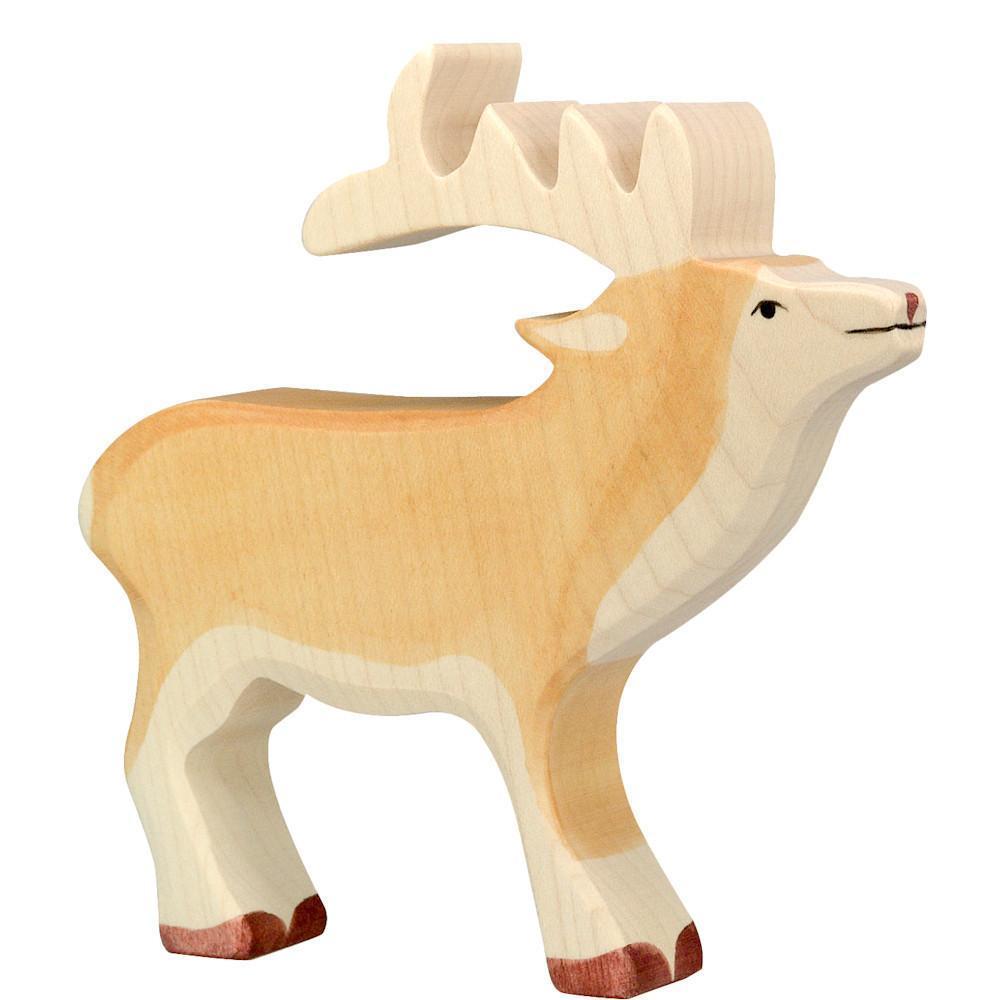 wooden stag deer-people, animals & lands-Holztiger-Dilly Dally Kids