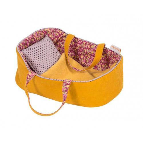 Moulin Roty Mirabelle carry cot medium-puppets, stuffies & dolls-Fire the Imagination-Dilly Dally Kids