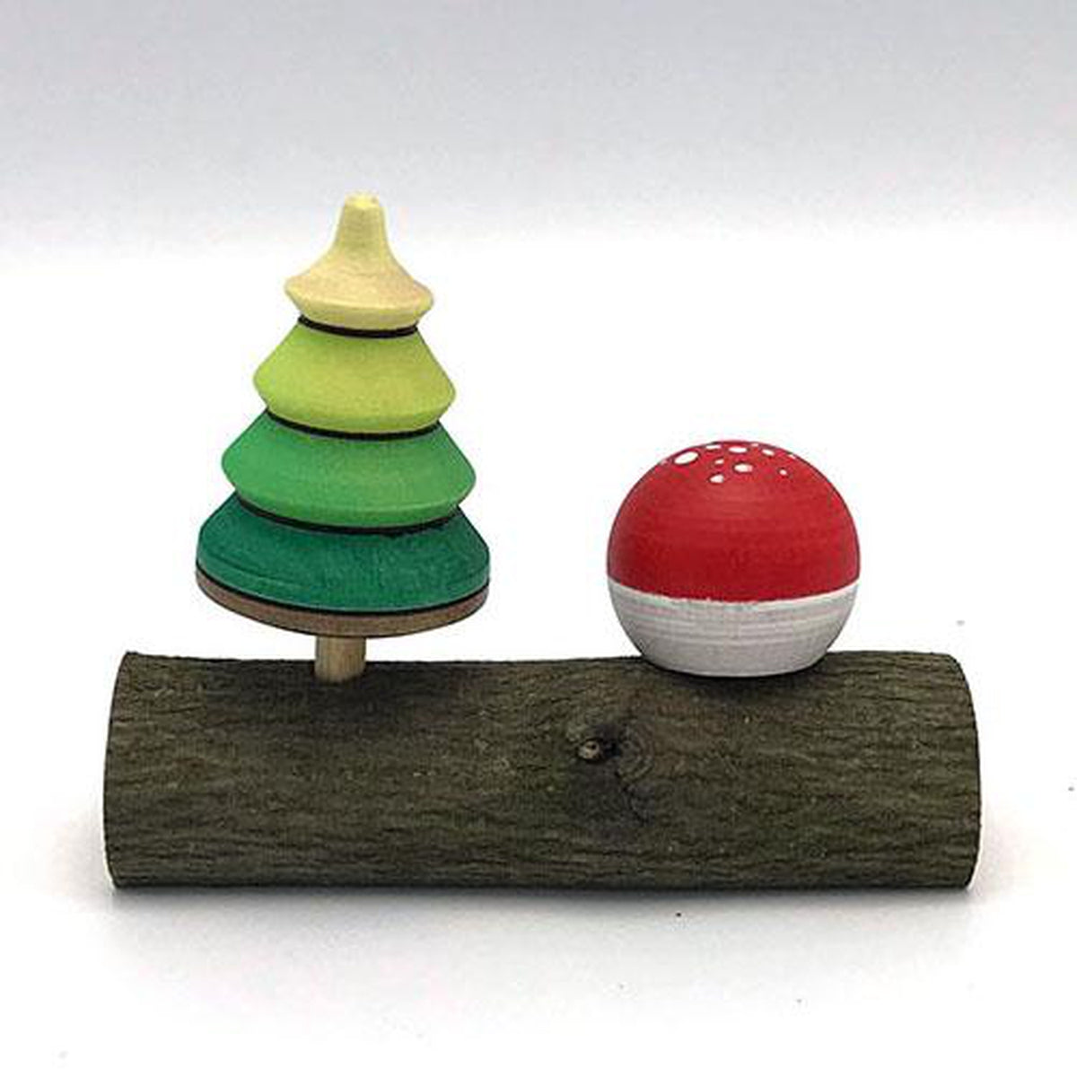 mushroom and tree top on log-pocket money-mader / premier kites-Dilly Dally Kids