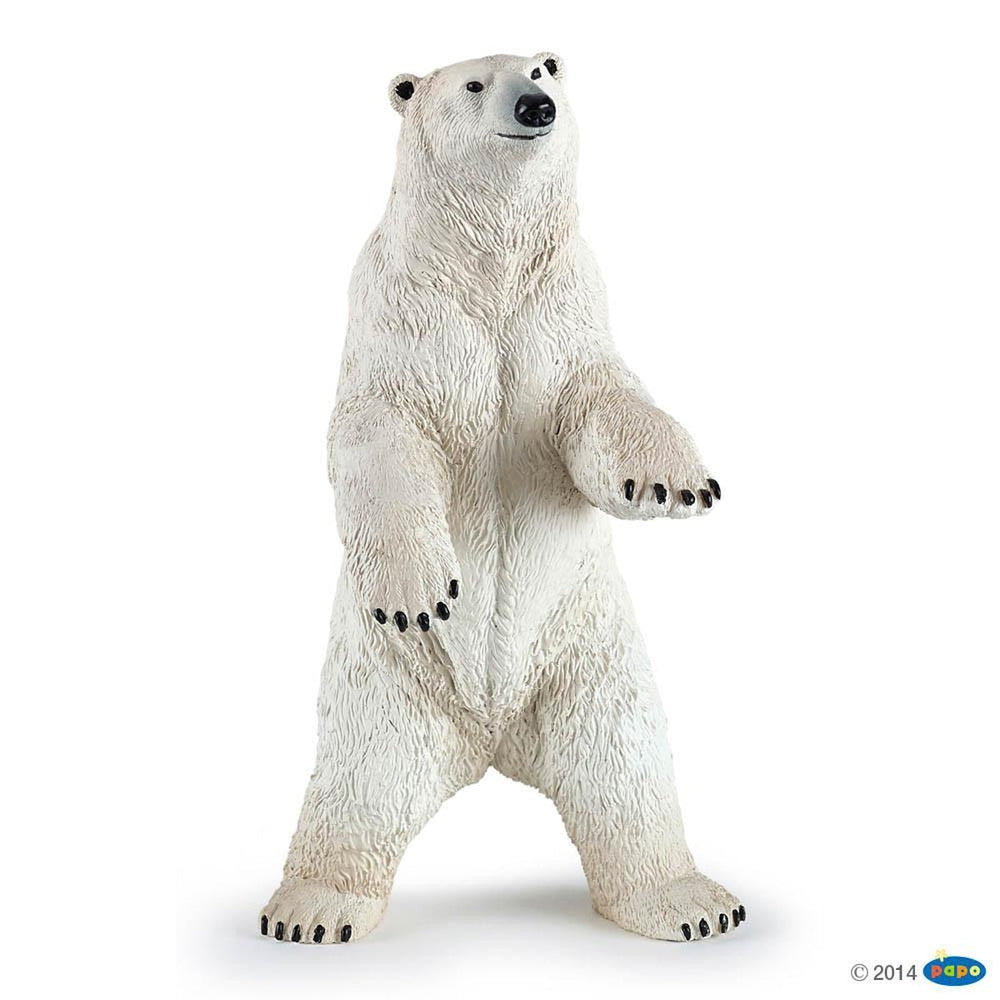 papo standing polar bear figure-people, animals & lands-Le Toy Van-Dilly Dally Kids