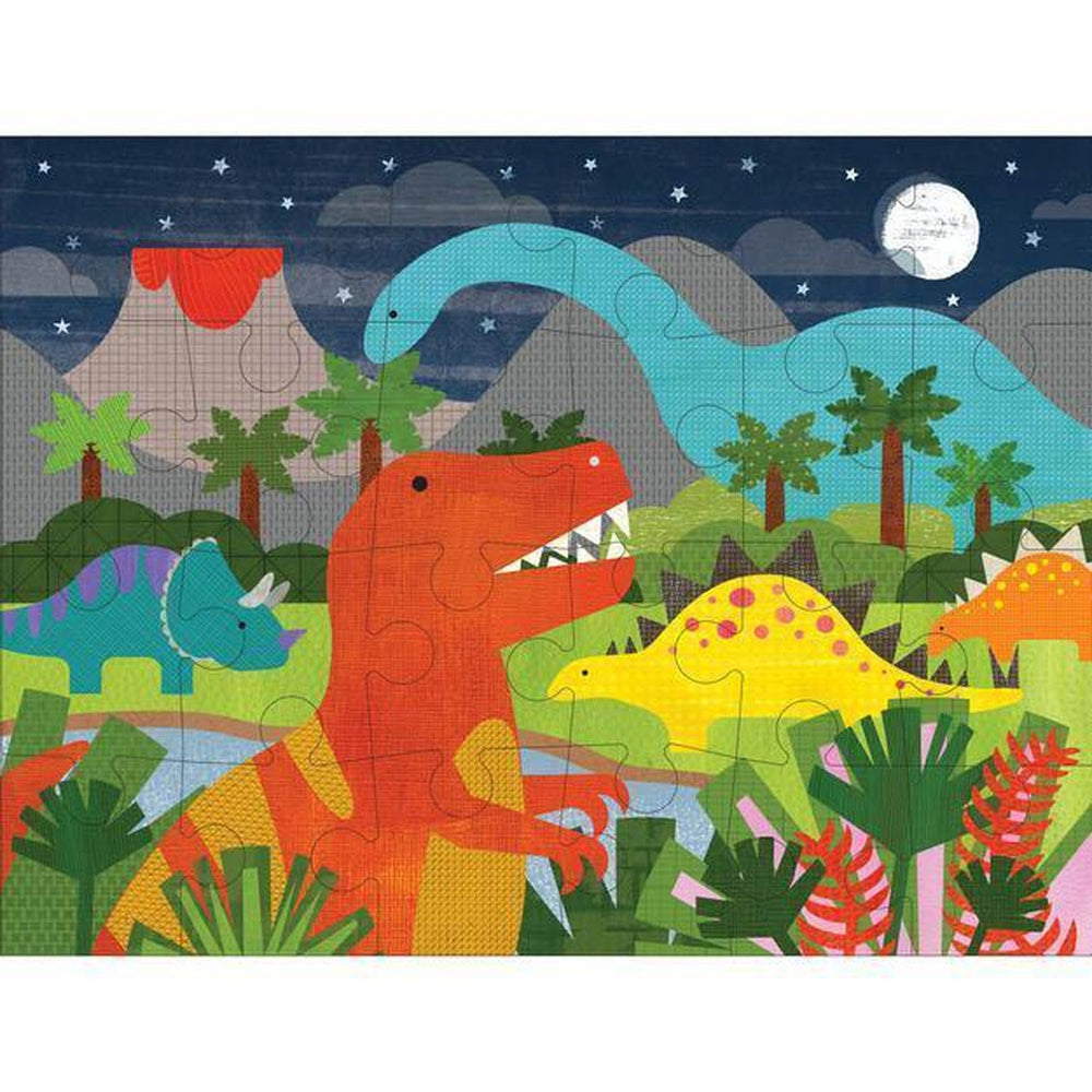 Petit Collage dinosaur kingdom floor puzzle-puzzles-Petit Collage-Dilly Dally Kids