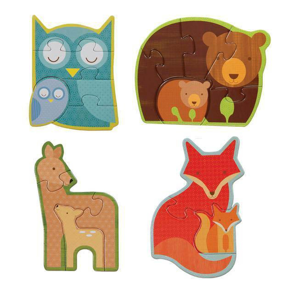 Petit Collage forest babies beginner puzzle-puzzles-Petit Collage-Dilly Dally Kids