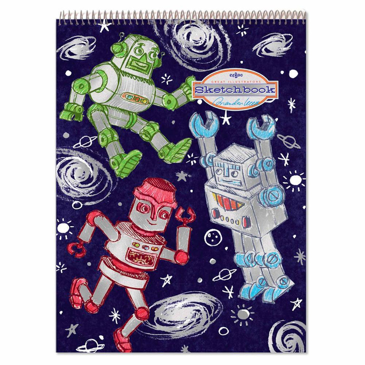 robot sketchbook-arts & crafts-eeBoo Toys & Gifts-Dilly Dally Kids