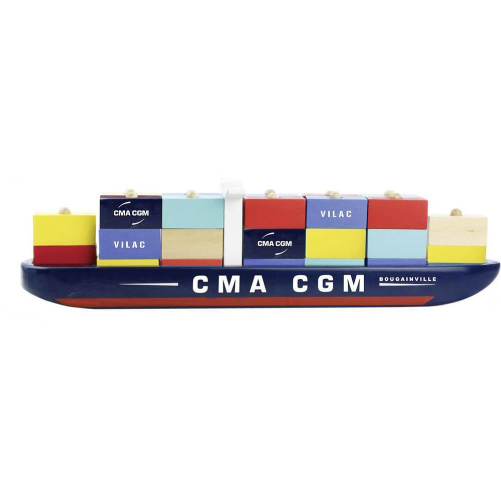Vilac container ship-cars, boats, planes & trains-Fire the Imagination-Dilly Dally Kids