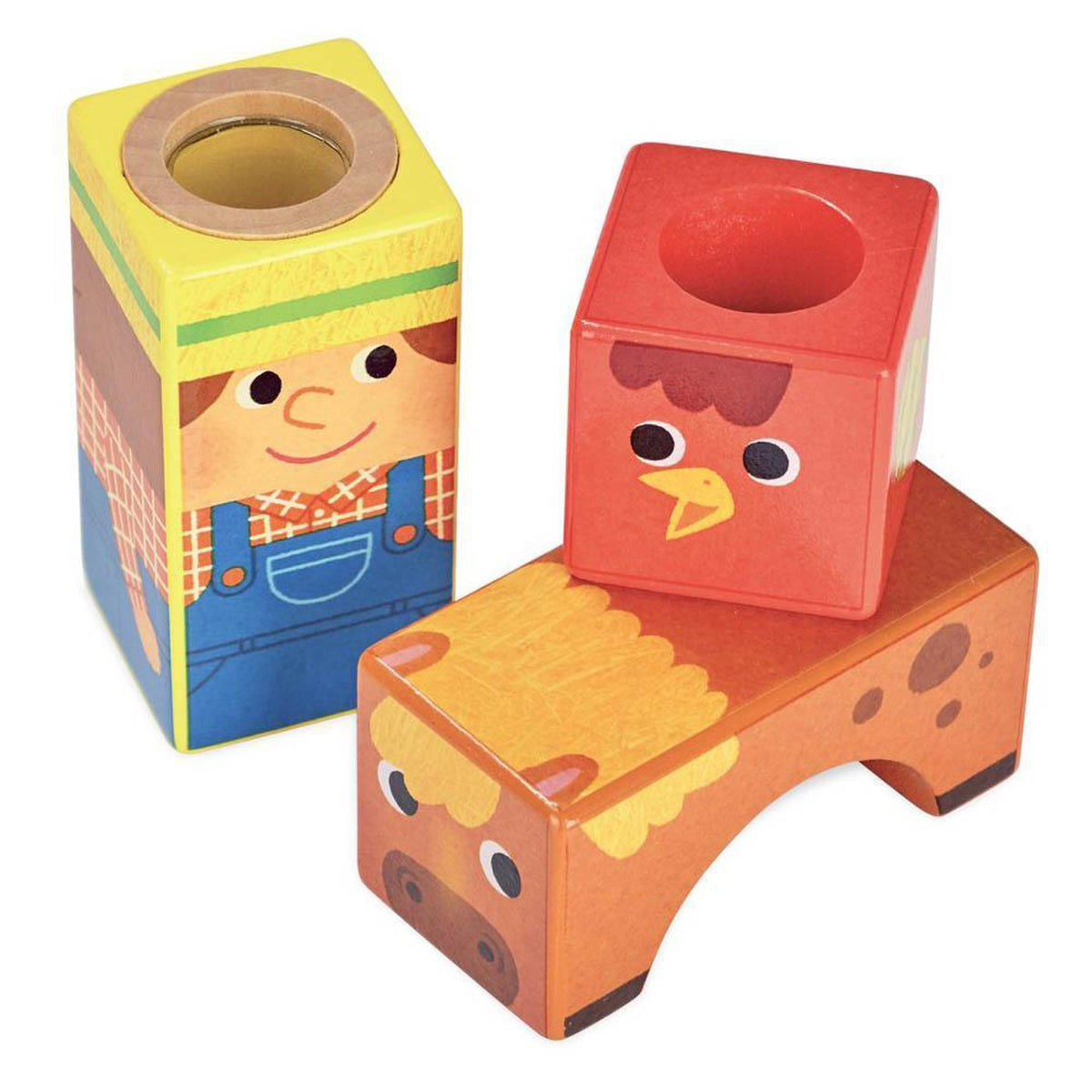Vilac musical farm blocks set-blocks & building sets-Fire the Imagination-Dilly Dally Kids