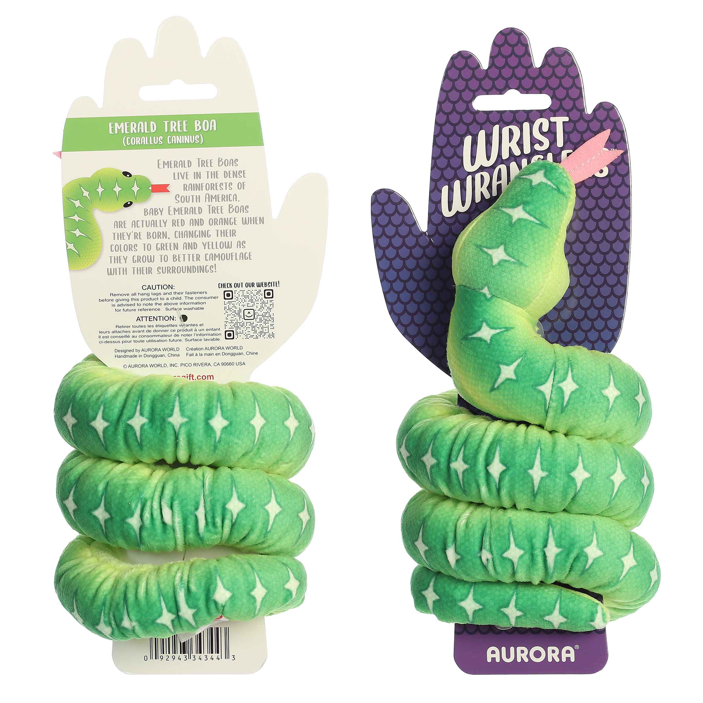 Aurora wrist wrangler emerald tree boa – Dilly Dally Kids